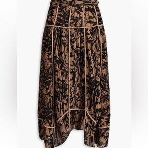 SIMKHAI
Lilliana printed plissé-georgette midi skirt